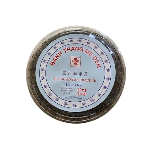 Galleta de sésamo negro - Banh Trang Me Den 12 oz