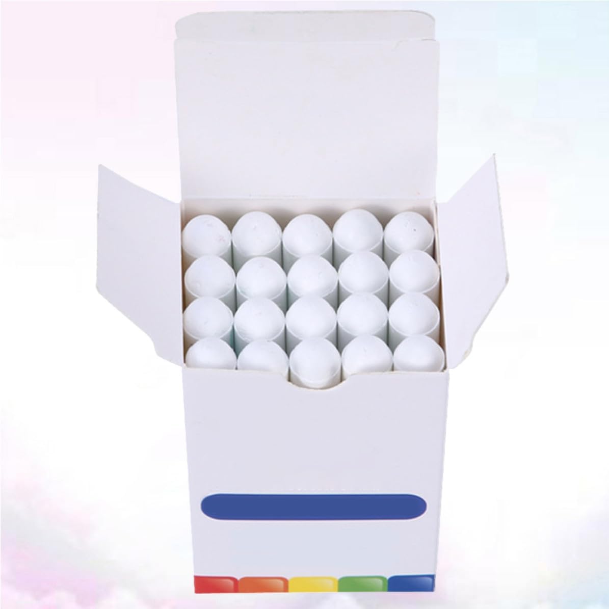 20 Pcs Dustless Washable Teaching Chalks for Sidewalks and Floors