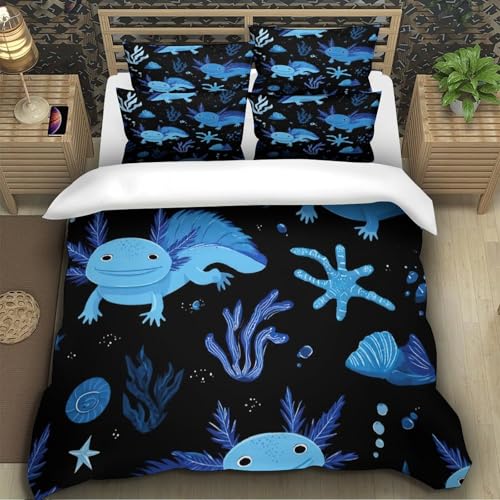 Housse de couette 200x200cm en microfibre 3D avec fermeture éclair - 5