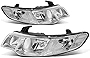 Auto Dynasty Pair of Chrome Housing Clear Corner Headlights w/Signal Lamps Compatible with Forte/Forte Koup 10-13