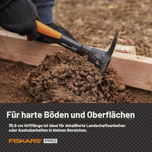 Fiskars 751220-1001 Pro IsoCore Hacke/Spitzhacke, 0,7 kg, Orange/Schwarz