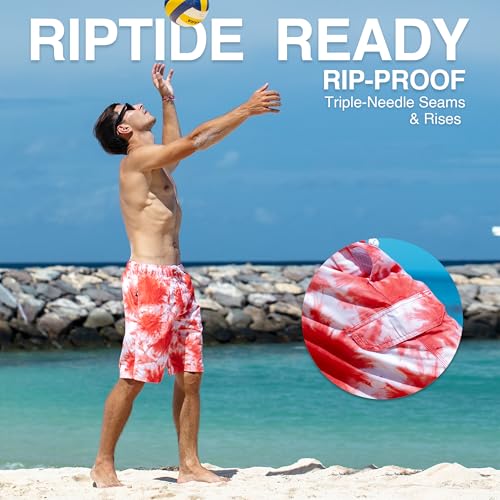 Image of Kanu Surf Men's Big Viper Extended Size Stripe Swim Trunk