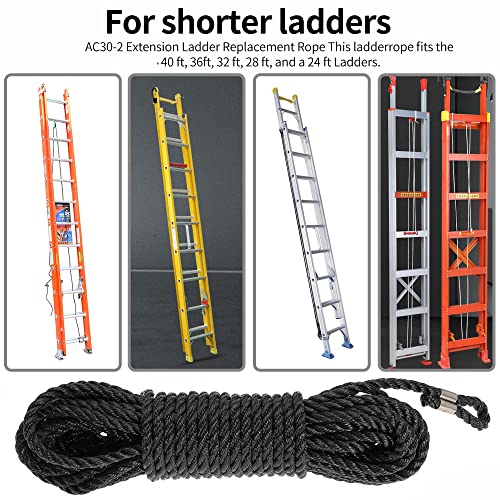 Cuerda de escalera de repuesto con polea para modelos de extensión Werner 7