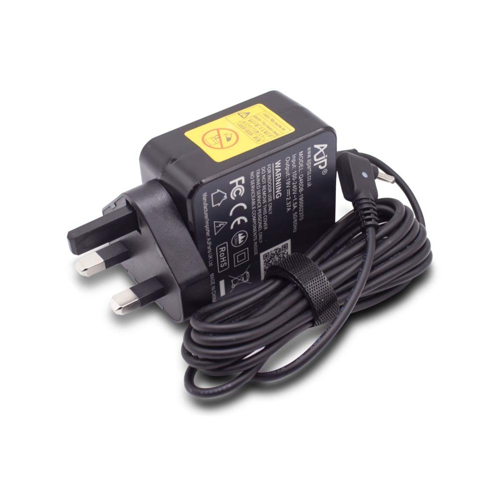 Wikiparts* New 19V 2.37A 45W Adapter Replacement For Acer ASPIRE 3 A315-24P-R4VE ASPIRE 3 A314-22-R5PU Laptop UK Plug Power Charger with 3.0MM x 1.0MM Pin Size
