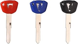 Cerradura Llave Encendido para Kawasaki Z750 Z800 ZRX1200 ZR1200 para Ninja Z1000 para VERSYS ER6N ER6F ER6R Reemplazo Llave Motocicleta Llaves Blanco Sin Cortar(3 PCS 3 Color)