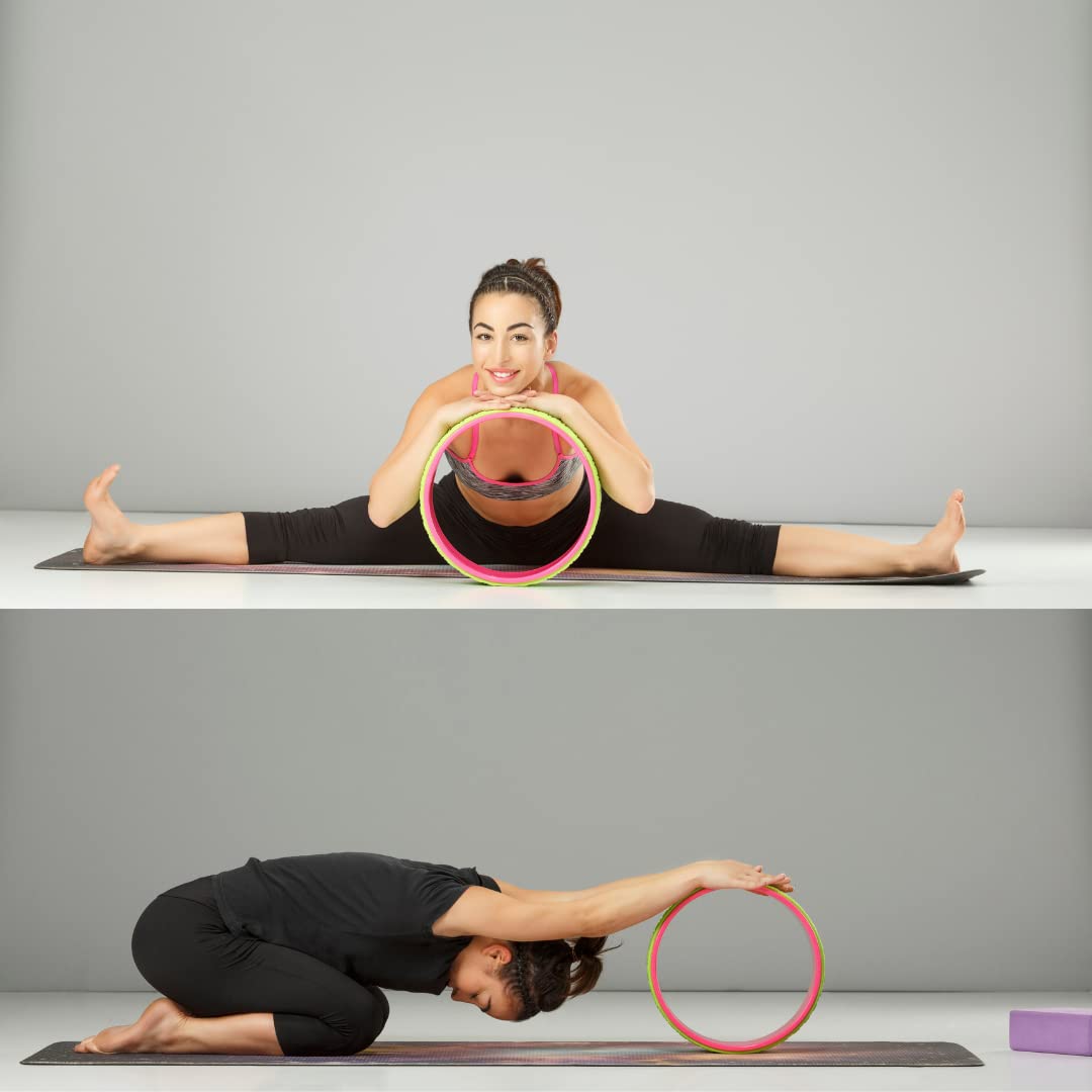 ATC Handels GmbH Herramienta de yoga para asanas, pilates y ejercicios de yoga, rodillo de espalda, backbend, pilates, rosa