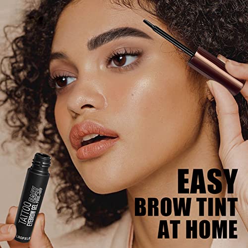 Cilrofelr Tattoo Peel Off Eyebrow Gel Tint, Semi Permanent Tattoo Brow Peel Off Tint Gel, Last Up To 3 Days, Waterproof, Transfer-Proof, For Fuller & Defined Looking Brows, Brown (2 Pack) #TOP5