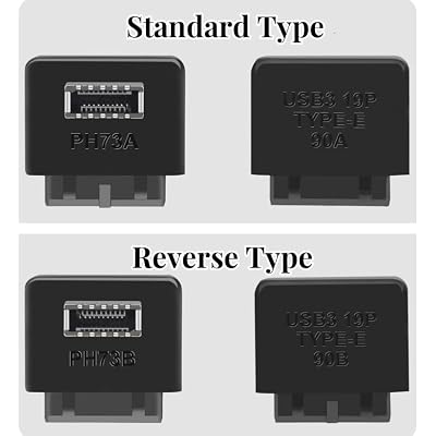 USB 3.2 Gen 1 to USB 3.2 Gen 2 Header Adapter, USB 3.1 Type-E Key-A to USB 3.0 20 Pin Header Converter for Type C Motherboard (Standard Type)