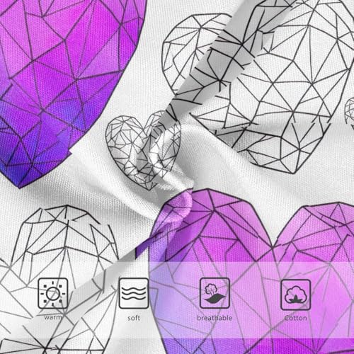 Joisal Purple Line Polygonal Hearts Toddler Underwear Floral 2t Cotton Cute Panties Girl Florals Briefs Undies Kids3