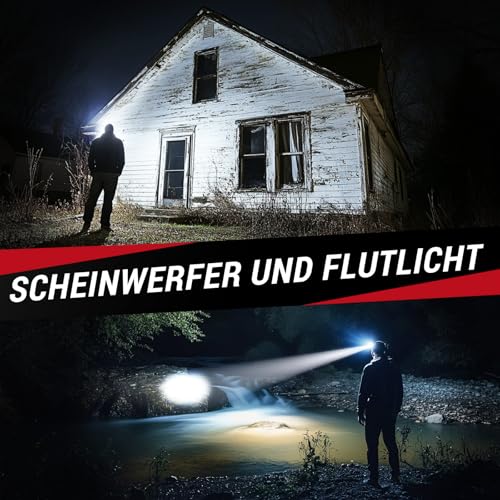 Adventskalender Männer Stirnlampe Led Wiederaufladbar Kopflampe Stirnlampe Kinder mit Rotlicht 8 Lichtmodi Sensor und Rotlicht Taschenlampe Angelzubehör Werkstatteinrichtung Notfall Ausrüstung Camping – Bild 4