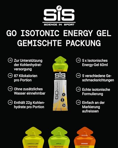 Science in Sport GO High Carb Isotonic Energy Gel 5 x 60ml