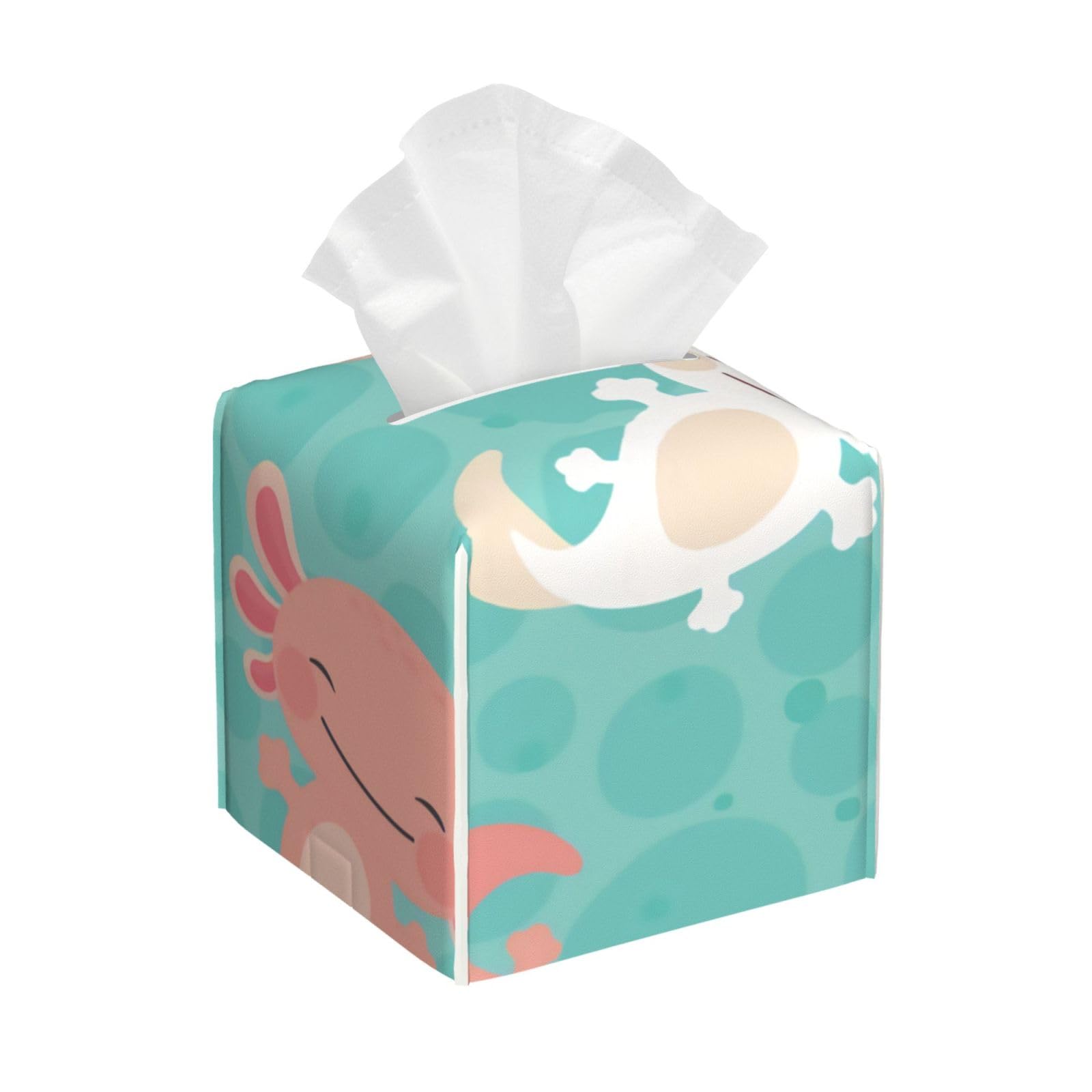 Xingfox As Pic Kawaii Axolotl Tissue Box Cover, Fashionable Decorative Storage Box, Suitable For Most Places