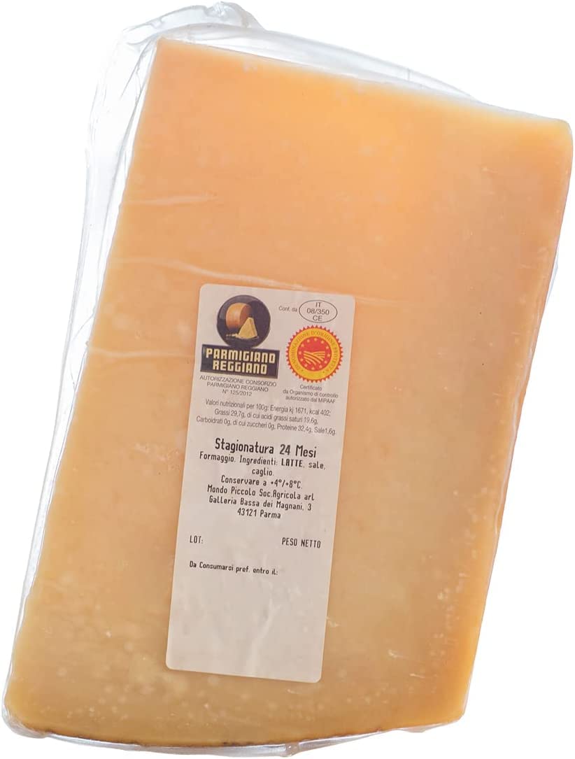 La Grande Bottega Italiana - Parmigiano Reggiano DOP, Parmesankäse 24 Monate gereift, von noblen Kühen, vakuumverpackt, 1kg (ohne Gentechnik)