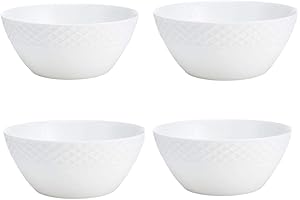 Mikasa Trellis White Fruit Bowl (Set of Four)