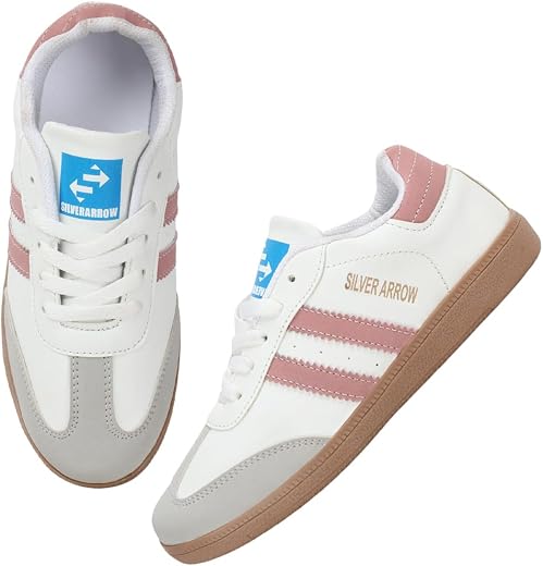 SilverArrow Womens Drift Sneakers |Casual Lace up Shoes | Cushioned Footbed for Extra Comfort | Perfect for Casual Outfit