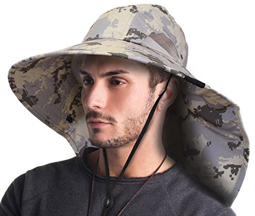 Tirrinia Wide Brim Sun Hat With Neck Flap, Upf 50+ Hiking Safari Fishing Caps For Men And Women #TOP4