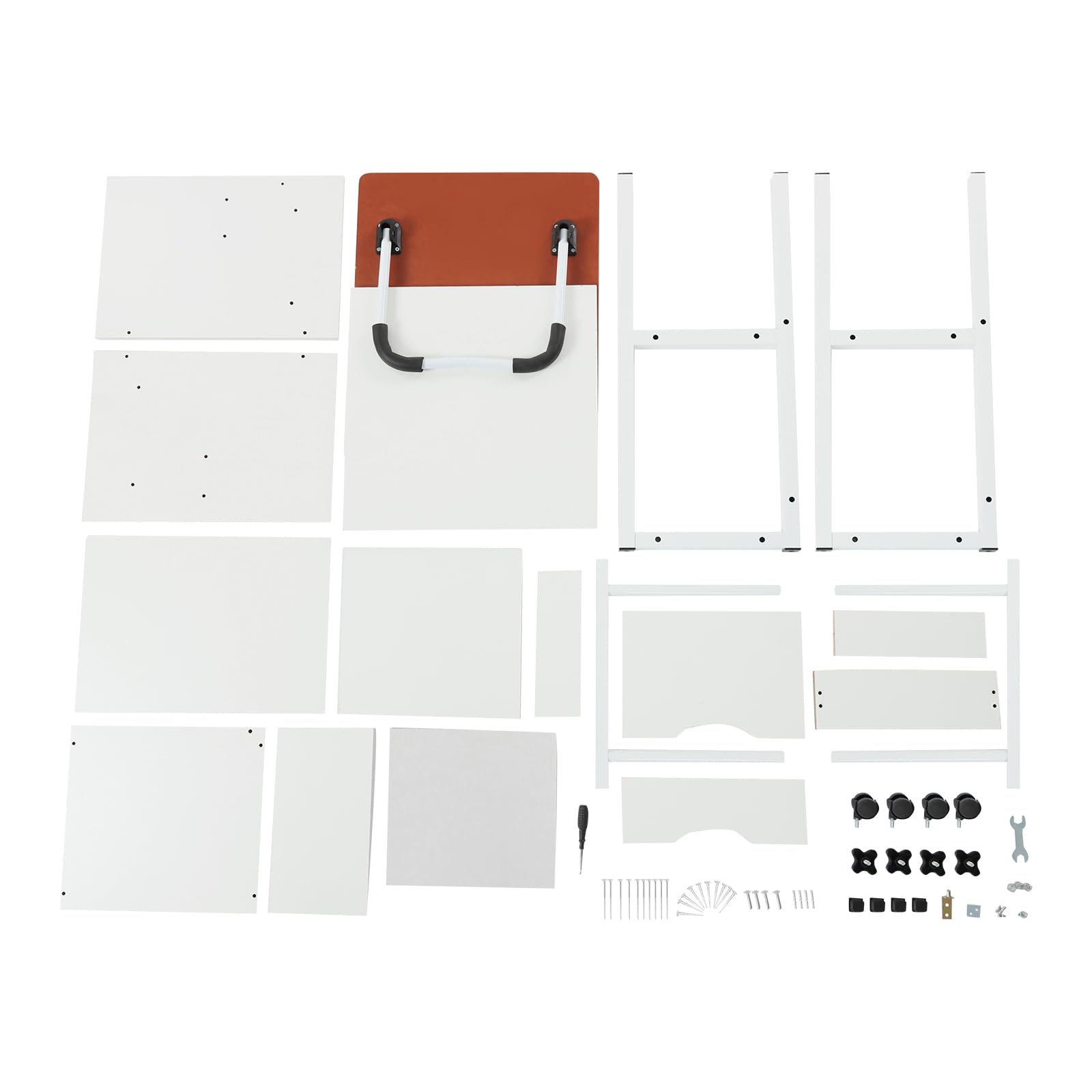 Mesa De Cama Móvil, Mesa De Cama Ajustable Para Ordenador Portátil, Mesas De Recogida Con Ruedas Con Cajones, Escritorio De Ordenador Portátil Ajustable En Altura Para Hogar, Oficina Y Estudios