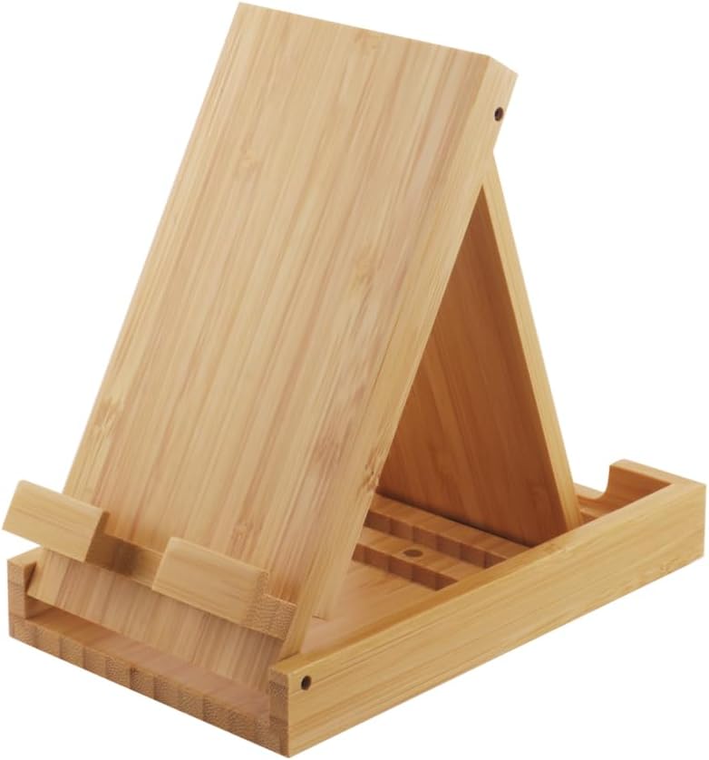 Yisen Wood Phone Holder Stand, Bamboo Foldable Universal Multi-Angle Stand Holder, Pocket Desktop Holder Stand for cell phone and Tablet
