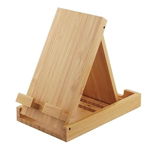 Yisen Wood Phone Holder Stand, Bamboo Foldable Universal Multi-Angle Stand Holder, Pocket Desktop Holder Stand for cell phone and Tablet