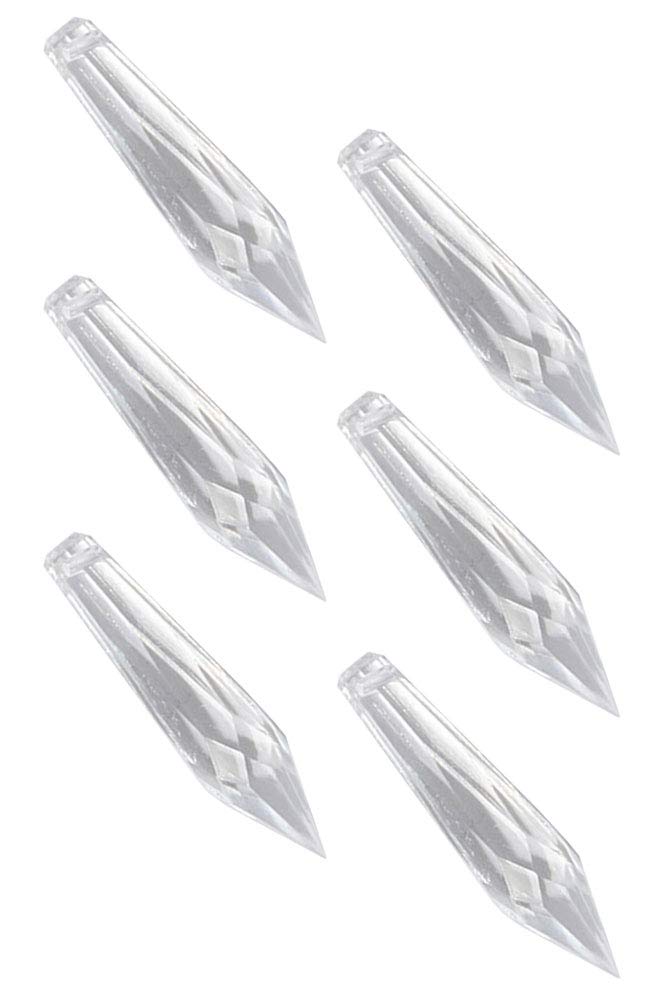 Amazon | クリスタルパーツ 水晶形 50×13mm 透明 6個入 | ビーズ