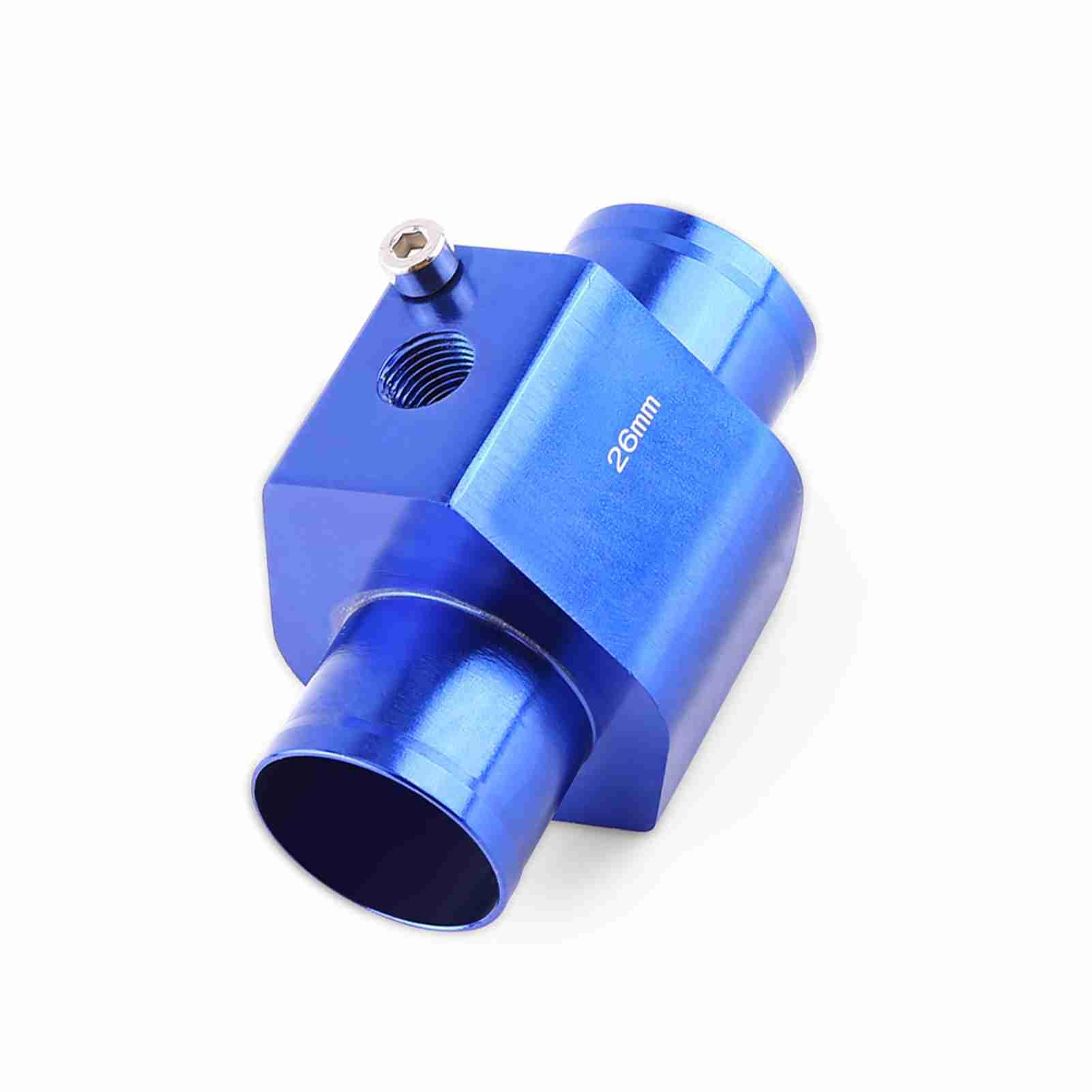 Adaptateur Universel De Capteur De TempéRature D'Eau De Voiture En Aluminium Adaptateur De Capteur De TempéRature De Tuyau De Tuyau D'Eau Mixte En Aluminium Bleu