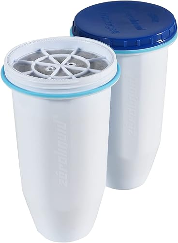 ZR-017 Filtro de agua de repuesto para jarras y dispensadores, sistema de filtración 0 TDS, quitar plomo, metales pesados, cloro, fluoruro PFOAPFOS,