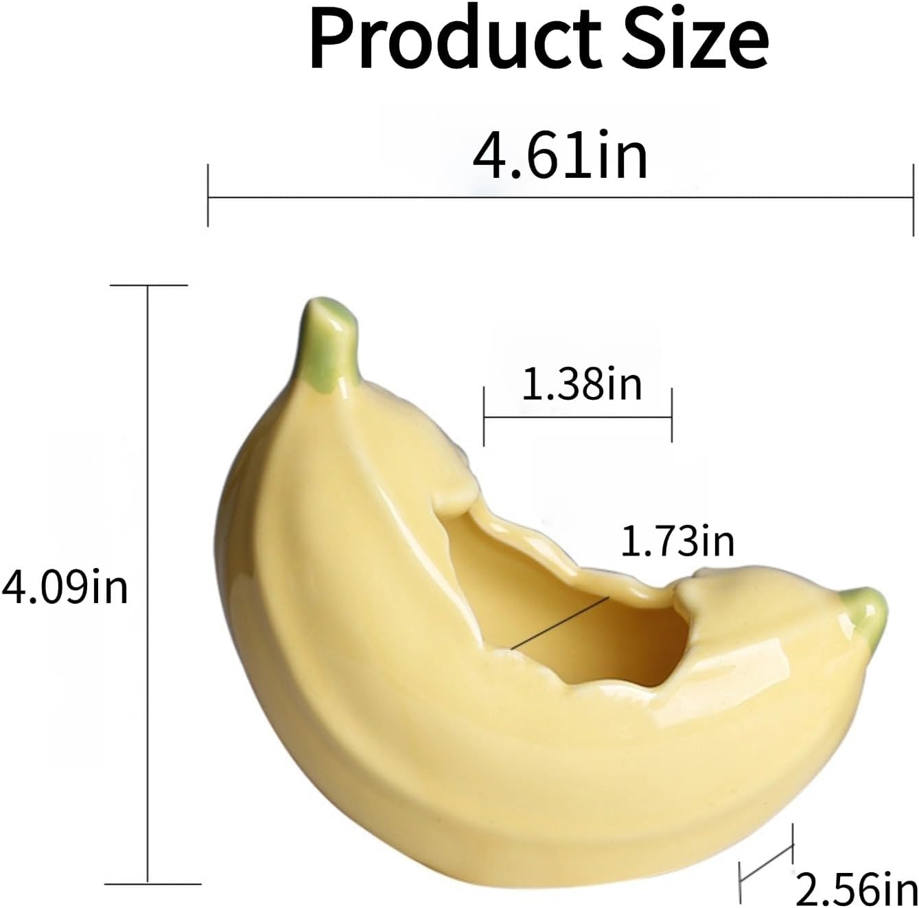Banana Shaped Ceramic Candle Holder & Mini Succulent Planter, Unique Fruit Themed Desktop Decor for Home Office, Warm Yellow (2Pcs)