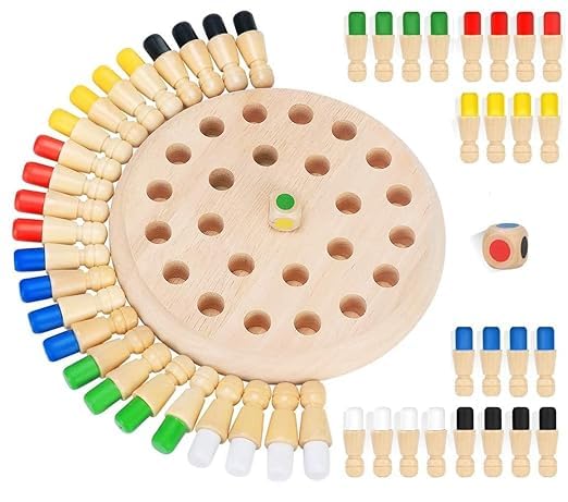 TIME 2 TOYS Wooden Colour Trap Chess Strategy & Memory Game for Kids, Birthday Gift for Boys and Girls, Early Educational Toy, Brain Training Games for Kids (Round) (B0D76KG6VP) Amazon Price History, Amazon Price Tracker