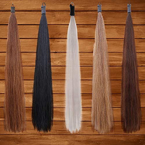 Extensões de rabo de cavalo com laço de crina de cavalo trançado, parte inferior de corte cego, 86-9