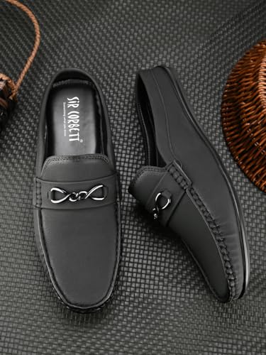 Image of SIR CORBETT Leather Back Open Loafers Shoes for Men (Size 6 to 13)