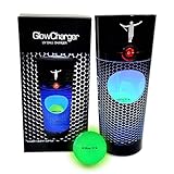 GlowGear Golf - GlowV1 Glow Golf Balls Charger Light Pack with 2 Refills of Glow in The Dark Golf Balls, Rechargeable Light Up Golf Balls, Golf Accessories for Women & Men, Includes 4 AA Batteries