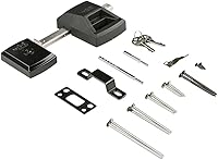 National Hardware N109-080 SmartKey Gate Lock - WeatherGuard Black Rust-Resistant, Re-Keyable Security for Gates & Sheds