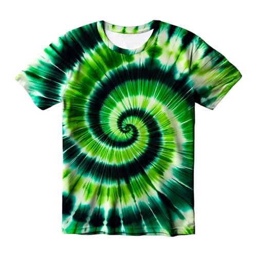 Image of Kids Tie Dye T-Shirt, Children Tie Dye Short Sleeve Tee Shirt for Kids