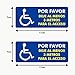 Autodomy Pegatinas Discapacitado Minusválido por Favor Dejé al Menos 3 Metros para el Acceso Pack 2 Unidades para Coche Furgoneta Camión (Uso Externo)