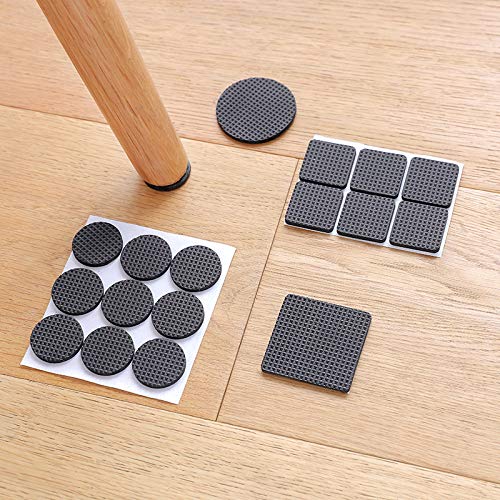 Felt Furniture Pads, 42PCS Premium Felt Pads for Chair Legs, Anti-Scratch Floor Protectors for Chairs, Protect Your Flooring(Black)