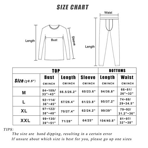image for TEEPIRE Mens Thermal Underwear Set with Lightweight Ultra Soft Fleece 