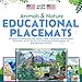 Tot Talk Desert Life Educational Placemat for Kids – Made in USA – Durable, Double-Sided, Desert Learning Placemat with Animal Facts, Survival Tips & Coloring – Waterproof, Wipeable, 17.5” x 11.5”