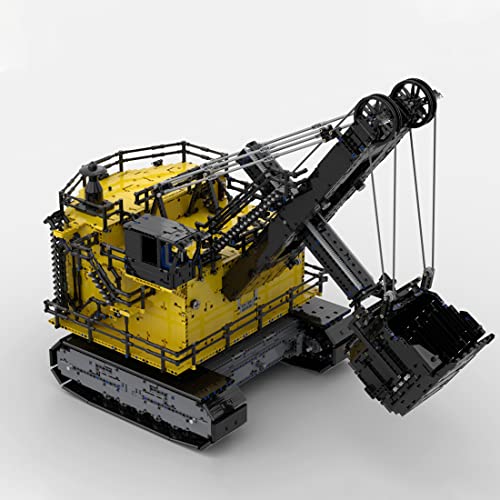 RC Rope Shovel Excavator Yellow Technik klemmbausteine Set,MOC-101538 Building Blocks(Original New Motor),Large… – Bild 3