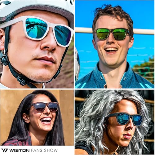 WISTON Polarized Running Sunglasses for Women Men,Ultra-Lightweight Trendy Retro Sun Glasses UV400 Protection 81063