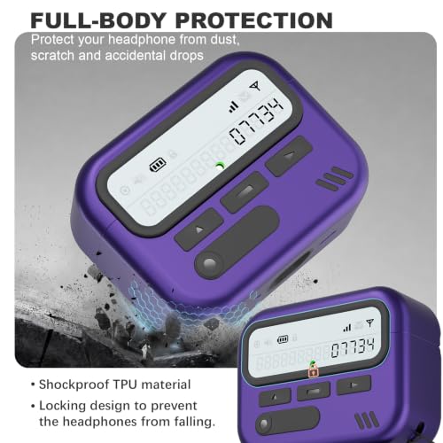 Image of for AirPods Pro 3 Case with Safty Lock,Retro Inspired Pager Style (Purple)