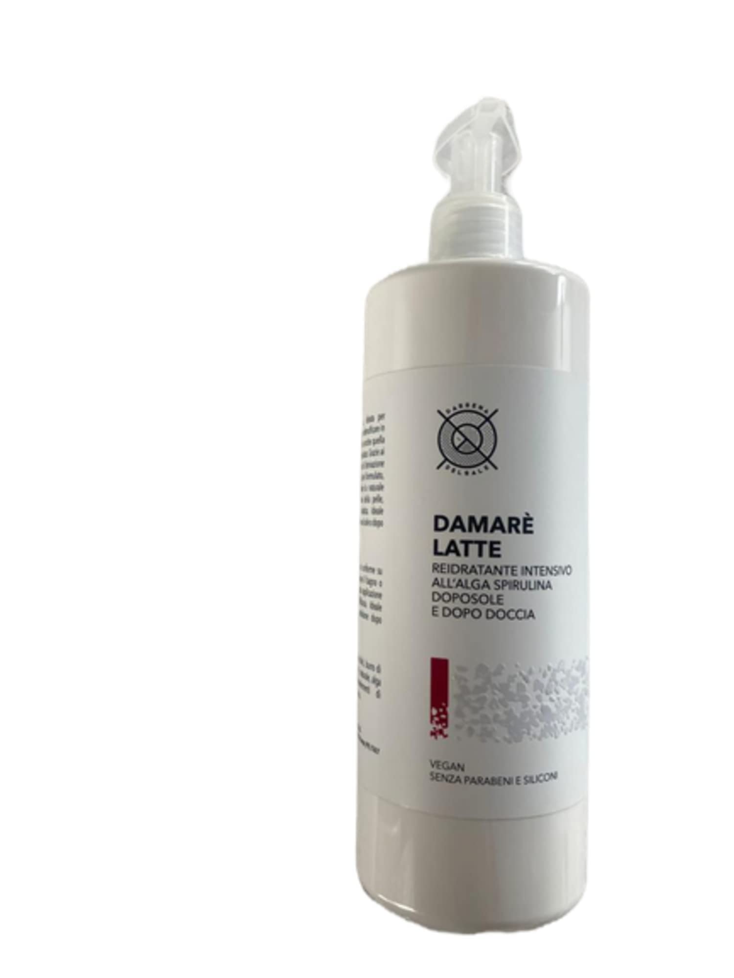 Damarè Latte, latte Corpo idratante intensivo all’Alga spirulina doposole e dopo doccia (500 ml.)