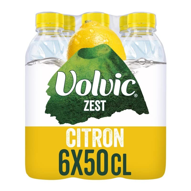 Volvic eau de source citron éliminez la soif intense avec ce pack nomade de 6x500ml