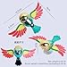 New Fun Cute Flaps Wings Flying Bird Car Sticker Decals for Car Roof,Cars Rearview Mirror,Car Engine Hood,Motorcycle,Used for Sedan SUV Pickup Exterior Decoration,Waterproof(Red&Green)(1pcs)