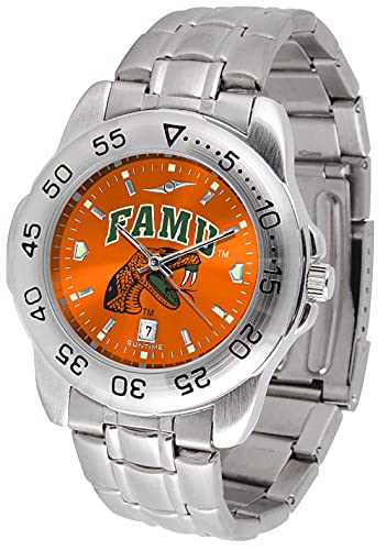 Image of SunTime Men's NCAA Team Sport Watch, 20mm Stainless Steel Strap, Reflective Shiny Dial with Date