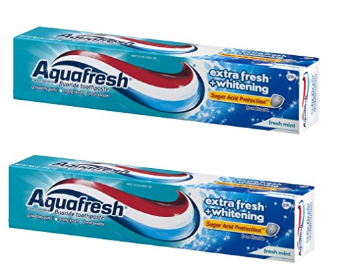 Pack of 2 Aquafresh Extra Fresh+Whitening Toothpaste 3.0oz Travel Size