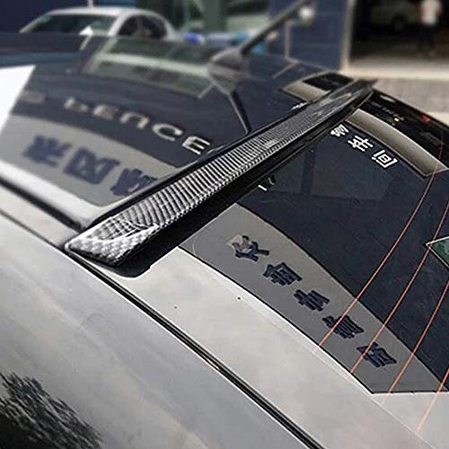 Universal Black Carbon Fiber Trunk Spoiler Lip Kit Car Rear Window Roof Spoiler Exterior Rear Spoiler Kit Universal Fits for Most Cars Punch-Free Installation (width5cm long150cm) (Black Carbon) - Thumbnail 6