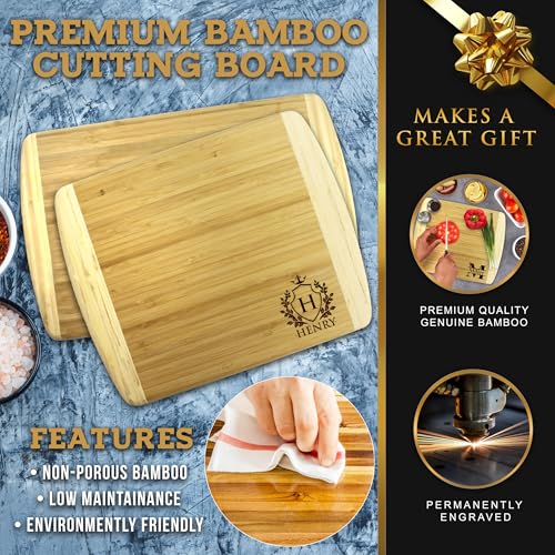 My Personal Memories Tabla de Cortar de Bambú Premium Personalizada - Grabado a Medida y Monogramada - Personalizada para el Hogar miniatura 3