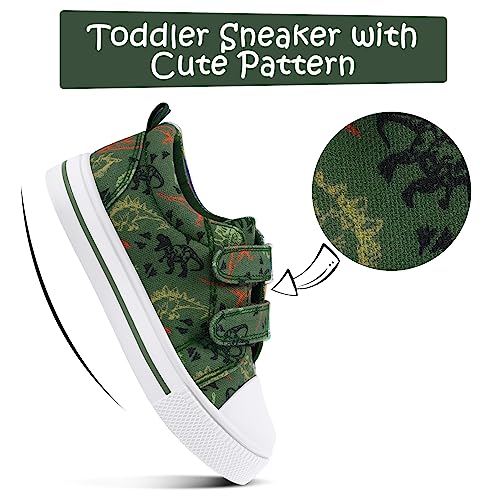 Image of K KomForme Toddler Shoes, Hook & Loop Canvas Sneakers for Boys and Girls | Slip-on, Lightweight, Comfortable