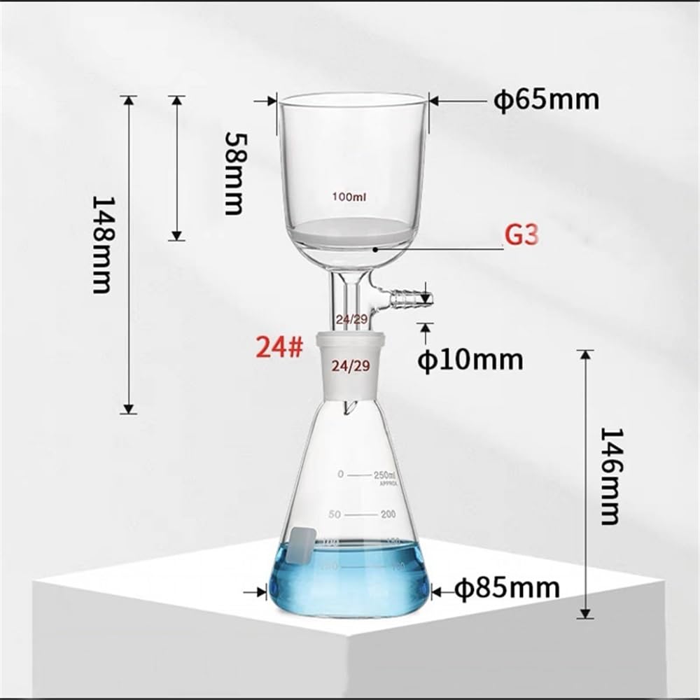 Laboratorium G3 sprzęt do filtracji próżniowej, sprzęt do filtracji próżniowej, urządzenie ssące lejek 50/100/250/500 ml Sprzęt laboratoryjny
