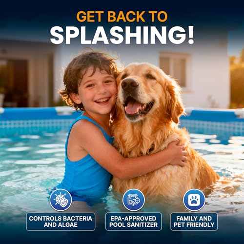 Image of POOL SHARK 68% Calcium Hypochlorite Pool Shock | 25 lb Bucket Chlorine Granules | Pool Shock Treatment for Swimming Pools | Inground & Above Ground Pool Cleaning, Fast-Acting Chlorine Shock